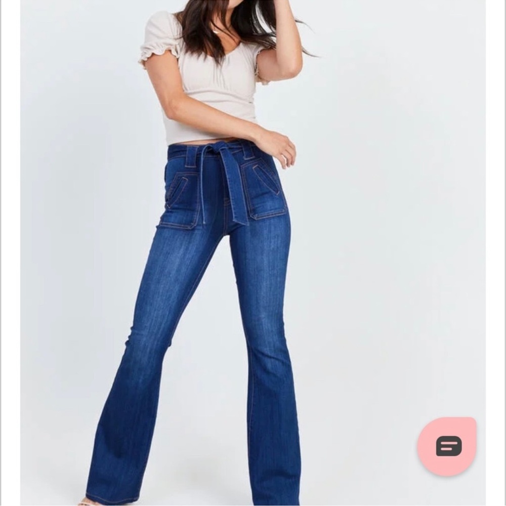 Altar'd State Light Blue Wide Leg Jeans - Picture 8 of 10